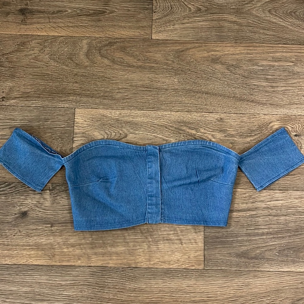 Jean crop top